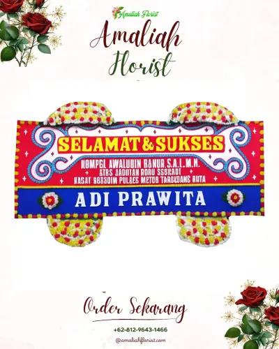 Karangan Bunga Ucapan Selamat di Sayang